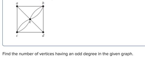 vertices of odd degree|Proving that the number of vertices of odd degree in any .